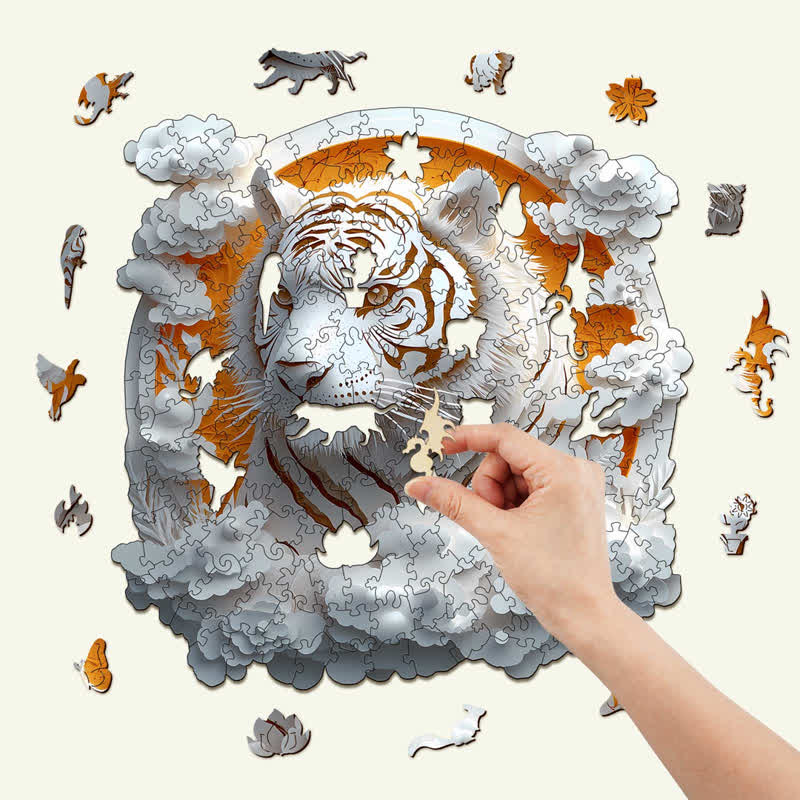 3D Paper Tiger - Wooden Jigsaw Puzzle - image 1