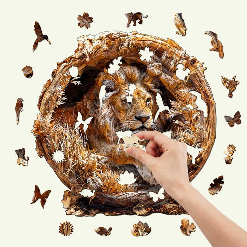 3D Lion - Wooden Jigsaw Puzzle - image 1