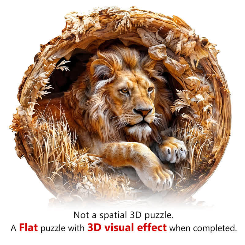 3D Lion - Wooden Jigsaw Puzzle - image 4