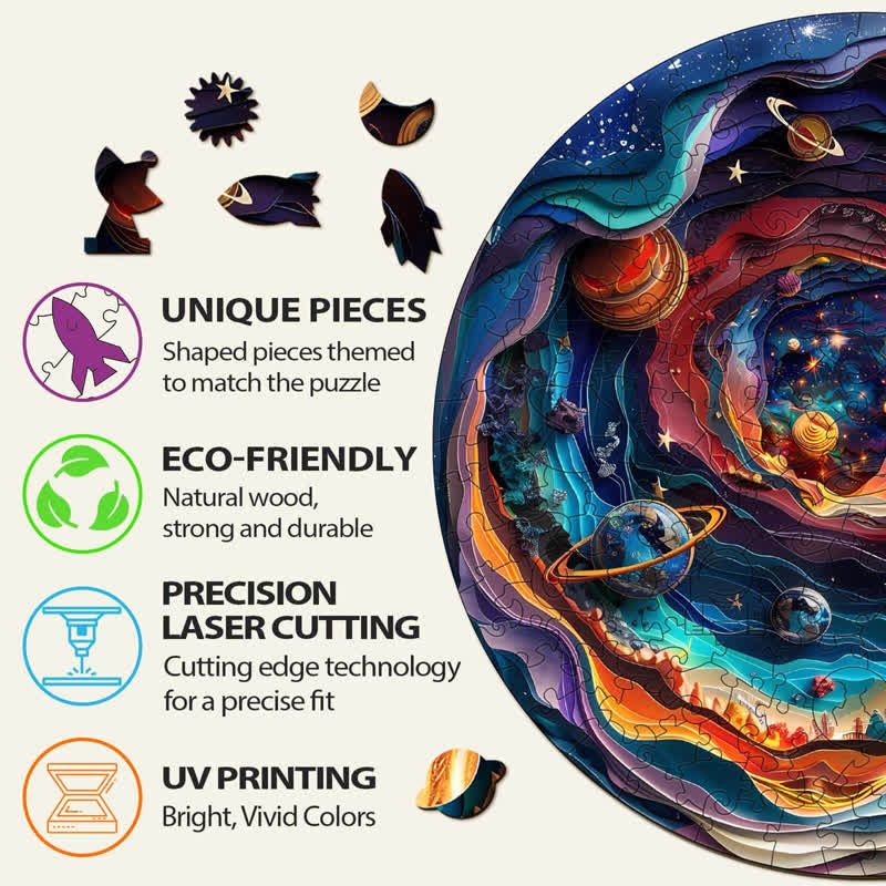 3D Universe - Wooden Jigsaw Puzzle - image 2