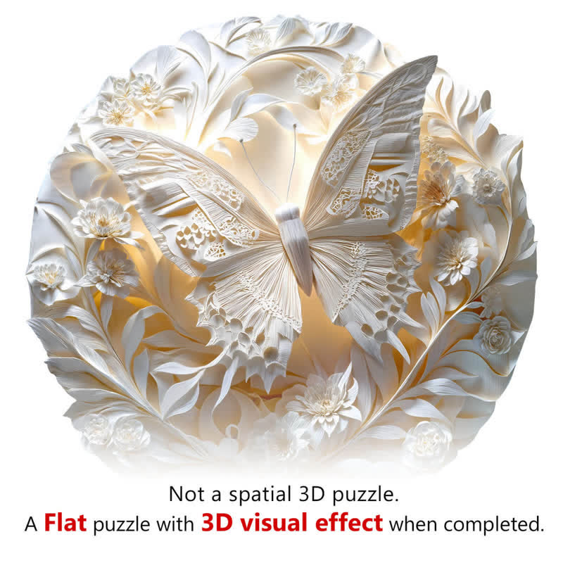 3D Paper Butterfly - Wooden Jigsaw Puzzle - image 5