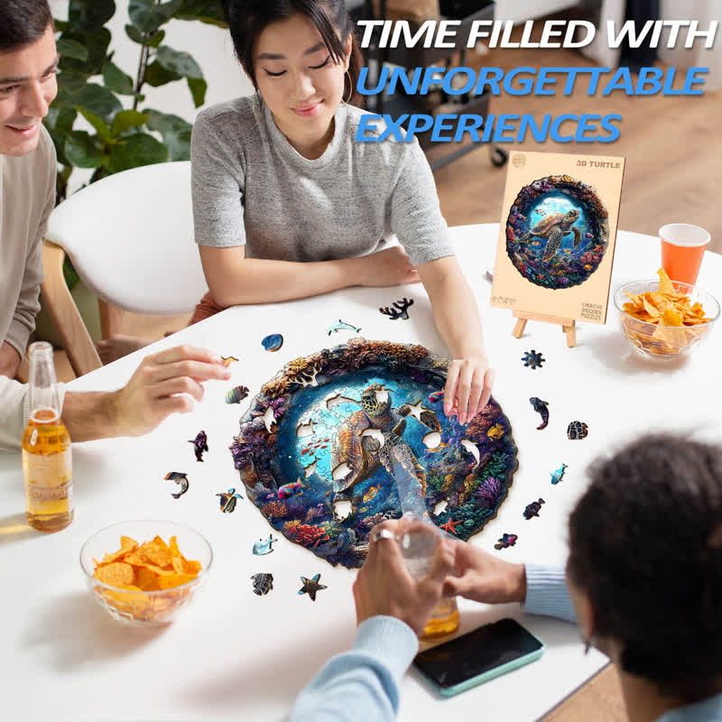 3D Turtle - Wooden Jigsaw Puzzle - image 5