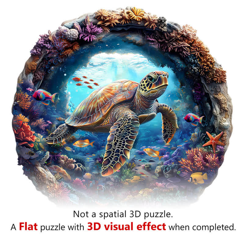 3D Turtle - Wooden Jigsaw Puzzle - image 4