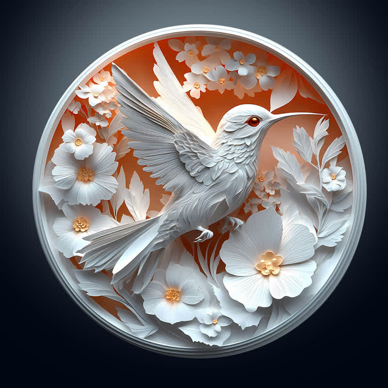 3D Paper Hummingbird - Wooden Jigsaw Puzzle - A3 - Wooden Gift Packaging - image 0