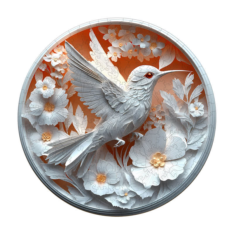 3D Paper Hummingbird - Wooden Jigsaw Puzzle - image 5