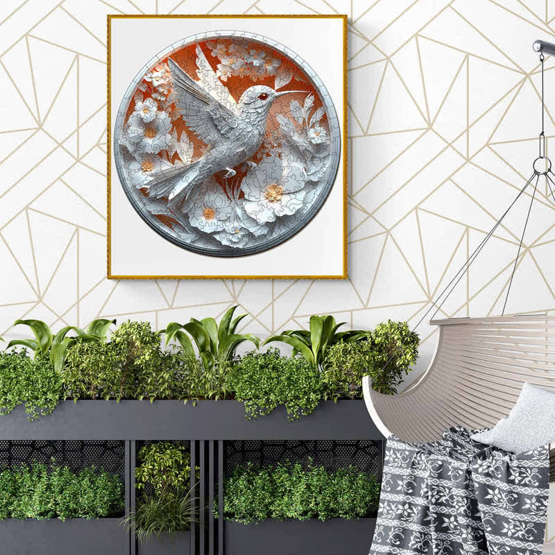 3D Paper Hummingbird - Wooden Jigsaw Puzzle - image 8