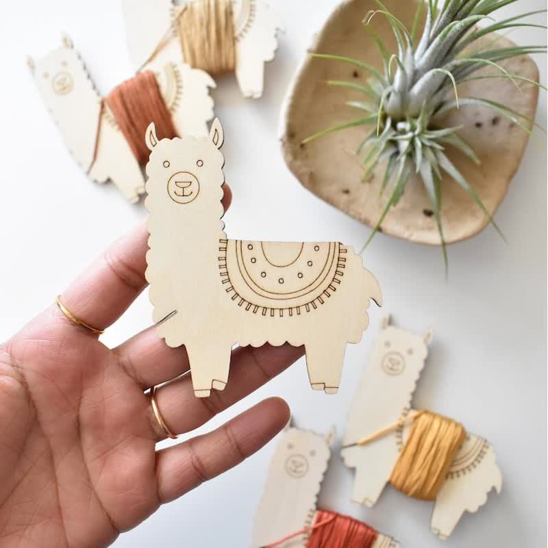 Wooden Floss Holder - Thread Organizing Spools - image 1