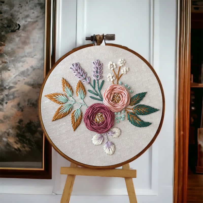 Rubbyoo Embroidery Kit - Dreamy Florals | Beginner Friendly Embroidery - image 2