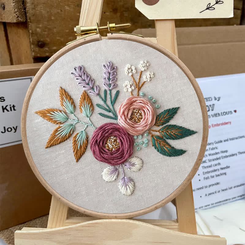 Rubbyoo Embroidery Kit - Dreamy Florals | Beginner Friendly Embroidery - image 5