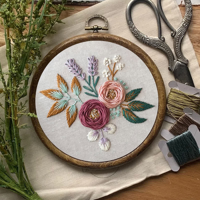 Rubbyoo Embroidery Kit - Dreamy Florals | Beginner Friendly Embroidery - image 6