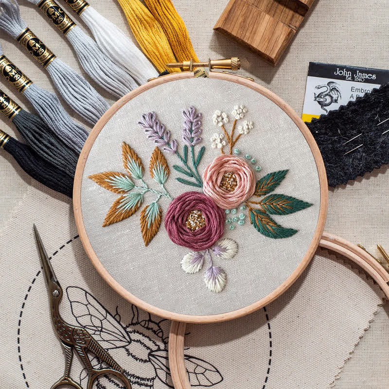 Rubbyoo Embroidery Kit - Dreamy Florals | Beginner Friendly Embroidery - image 7