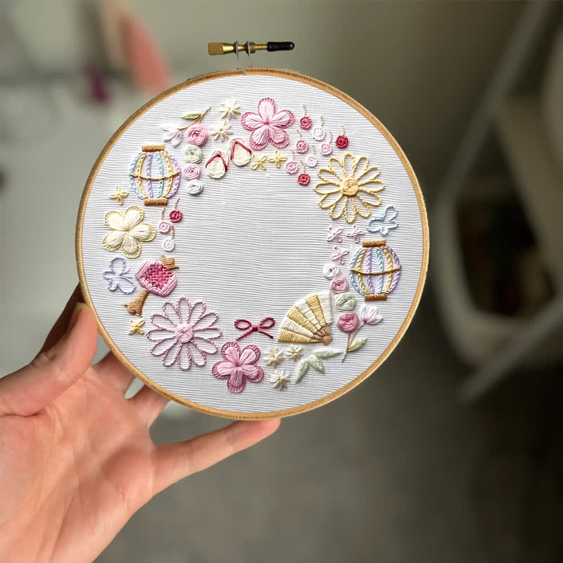 Rubbyoo Embroidery Kit - Pink Fantasy Flower World | Beginner Friendly Embroidery - image 2