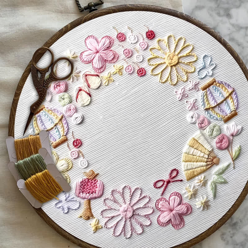 Rubbyoo Embroidery Kit - Pink Fantasy Flower World | Beginner Friendly Embroidery - image 6