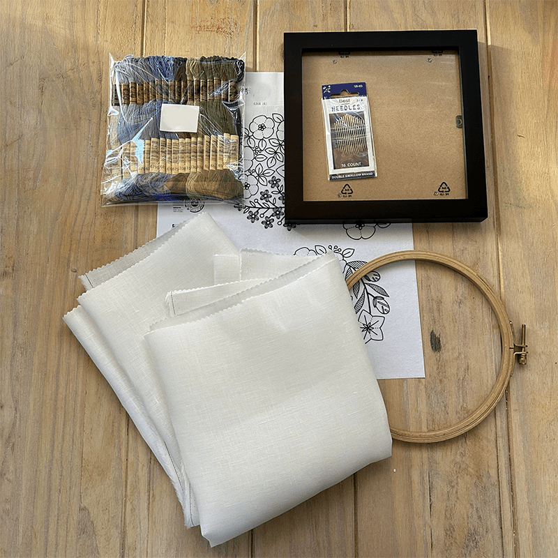 Decorative Painting Embroidery - Wild Flowers Beginner Friendly Embroidery - With photo frame - image 6