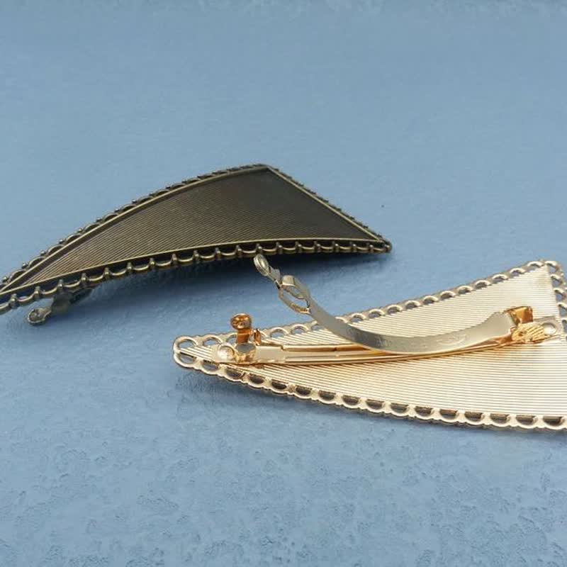 Hand Embroidery Hair Clip Making Base with Cover | Needlework Jewelry Base - image 7