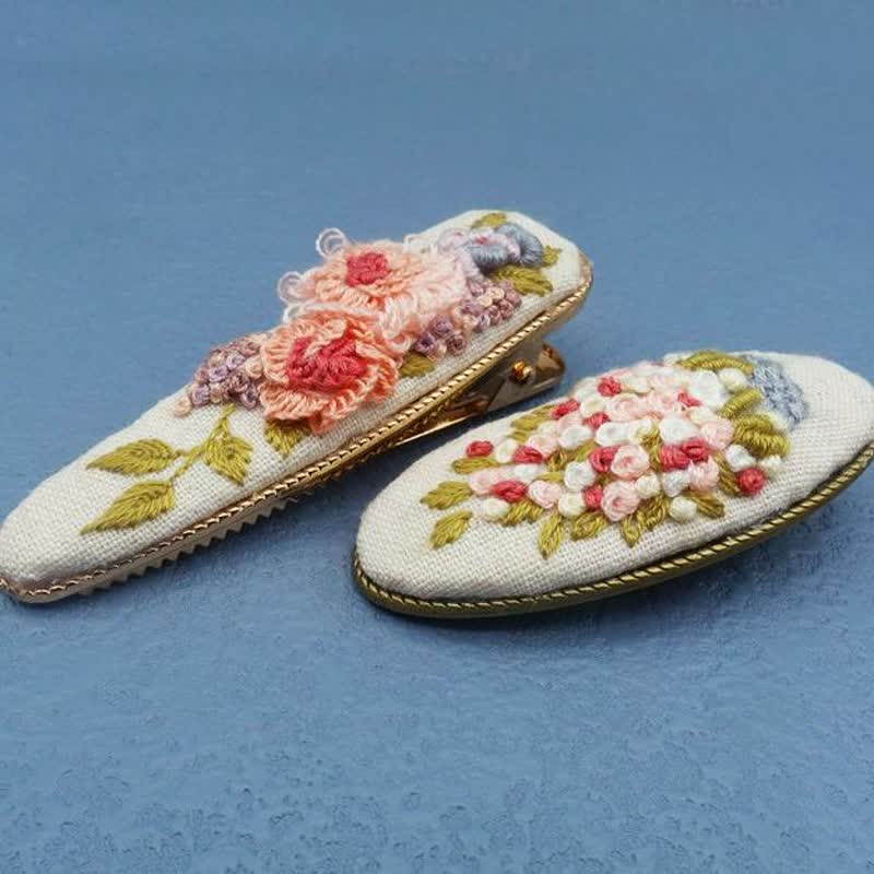 Hand Embroidery Hair Clip Making Base with Cover | Needlework Jewelry Base - image 1