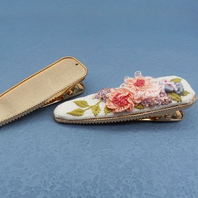 Hand Embroidery Hair Clip Making Base with Cover | Needlework Jewelry Base - image 5