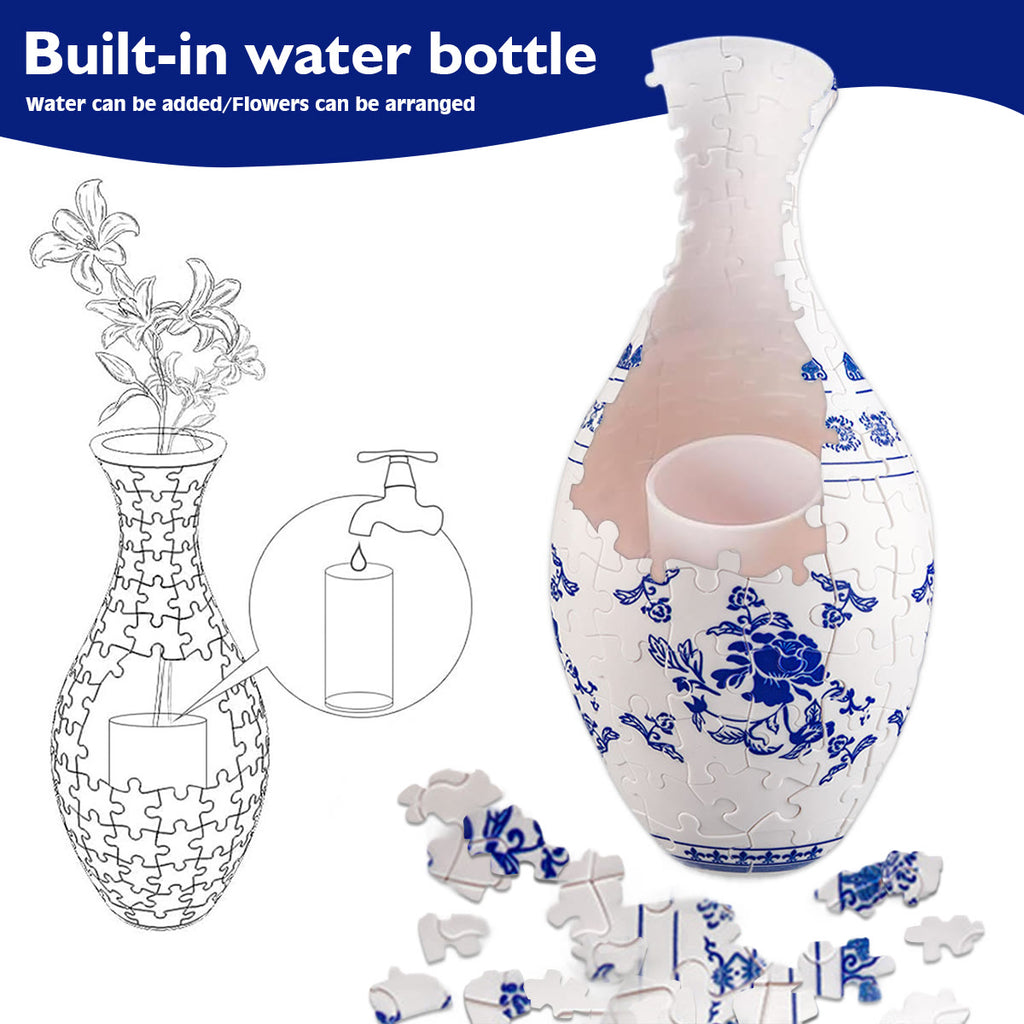 Rubbyoo 3D Jigsaw Puzzle Vase | Blue And White - image 3