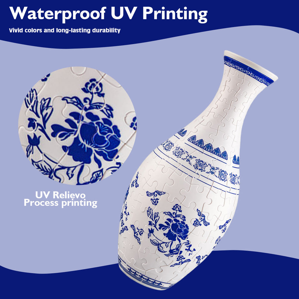 Rubbyoo 3D Jigsaw Puzzle Vase | Blue And White - image 2