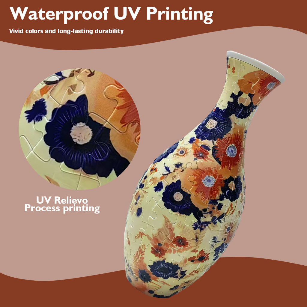 Rubbyoo 3D Jigsaw Puzzle Vase | Amber Bloom - image 3