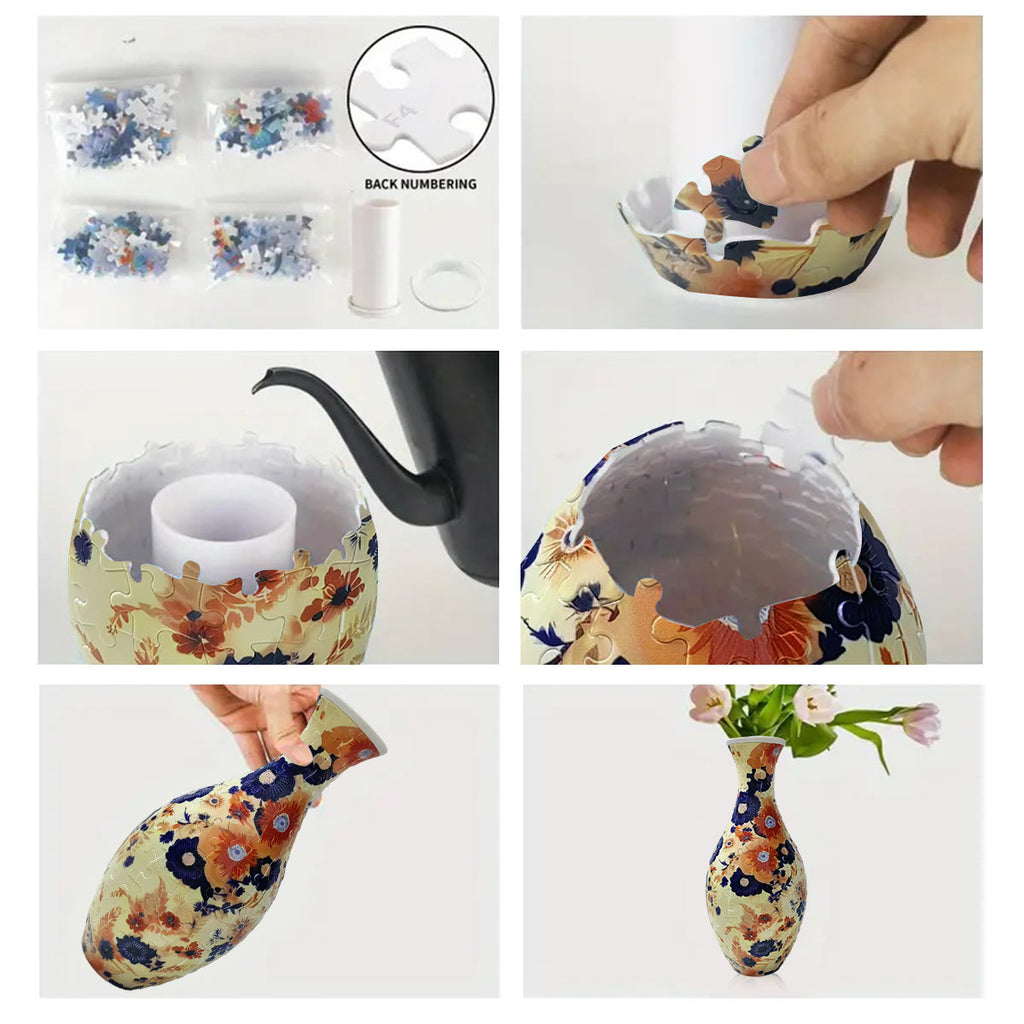 Rubbyoo 3D Jigsaw Puzzle Vase | Amber Bloom - image 4