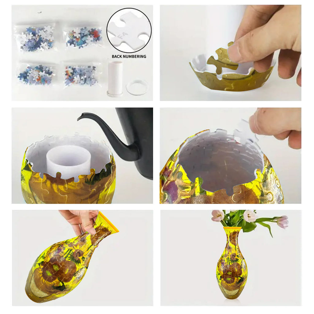 Rubbyoo 3d Jigsaw Puzzle Vase | Sunflower - image 4
