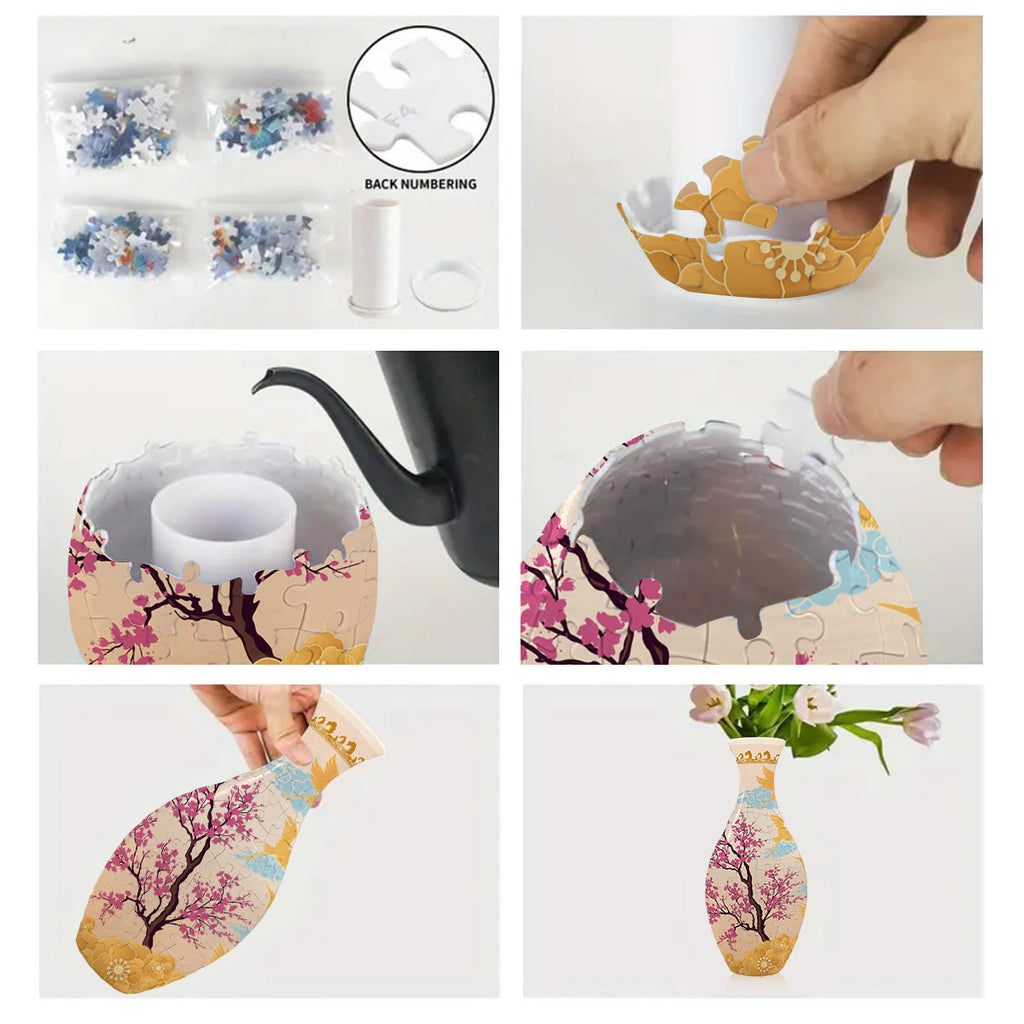 Rubbyoo 3d Jigsaw Puzzle Vase | Sakura Soar - image 4