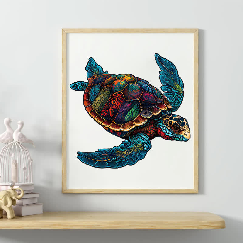 Full Color Turtle - Wooden Jigsaw Puzzle - image 2
