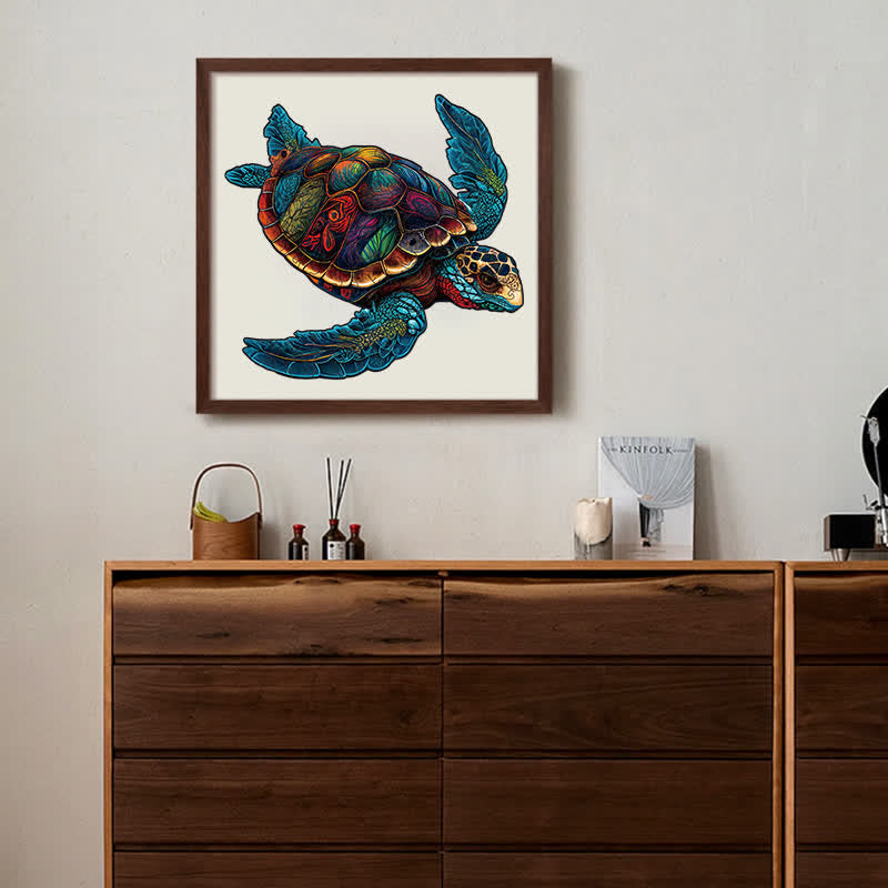 Full Color Turtle - Wooden Jigsaw Puzzle - image 6