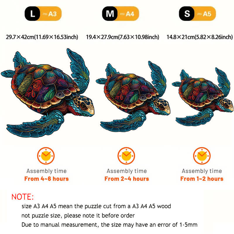 Full Color Turtle - Wooden Jigsaw Puzzle - image 5