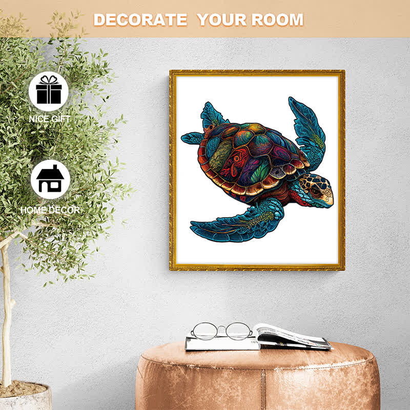 Full Color Turtle - Wooden Jigsaw Puzzle - image 7