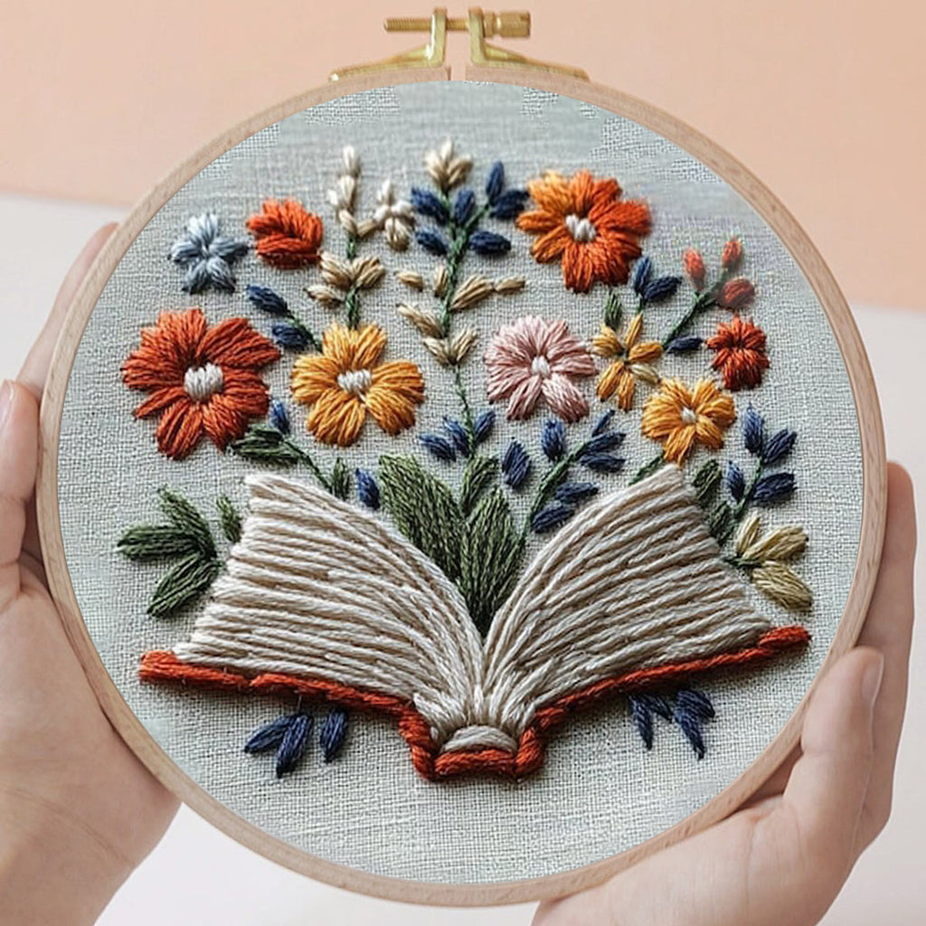 Rubbyoo Embroidery Kit - Blooming Pages | Starter Kit Wall Decor - image 3