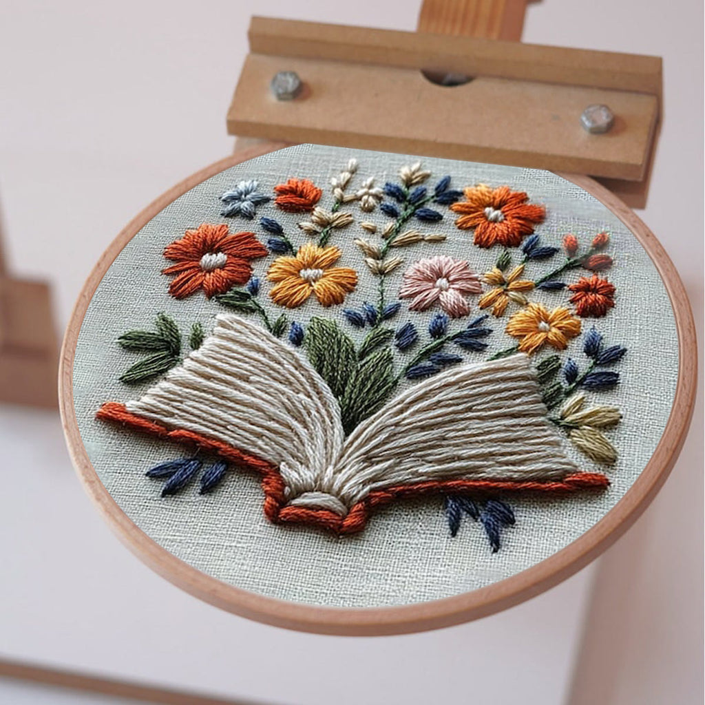 Rubbyoo Embroidery Kit - Blooming Pages | Starter Kit Wall Decor - image 2