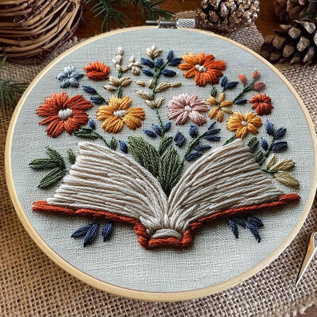 Rubbyoo Embroidery Kit - Blooming Pages | Starter Kit Wall Decor - image 7