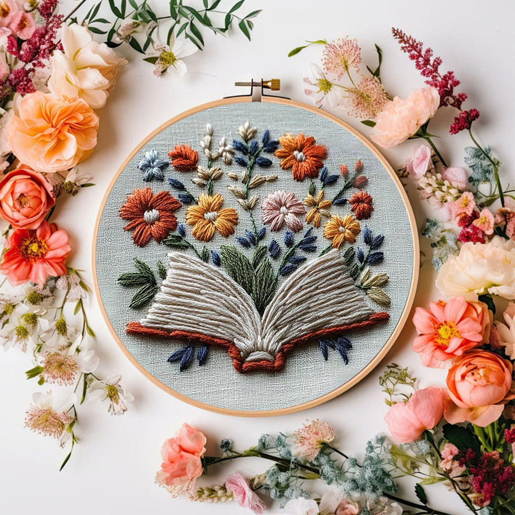 Rubbyoo Embroidery Kit - Blooming Pages | Starter Kit Wall Decor - image 6