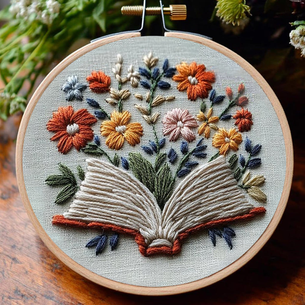 Rubbyoo Embroidery Kit - Blooming Pages | Starter Kit Wall Decor - image 5