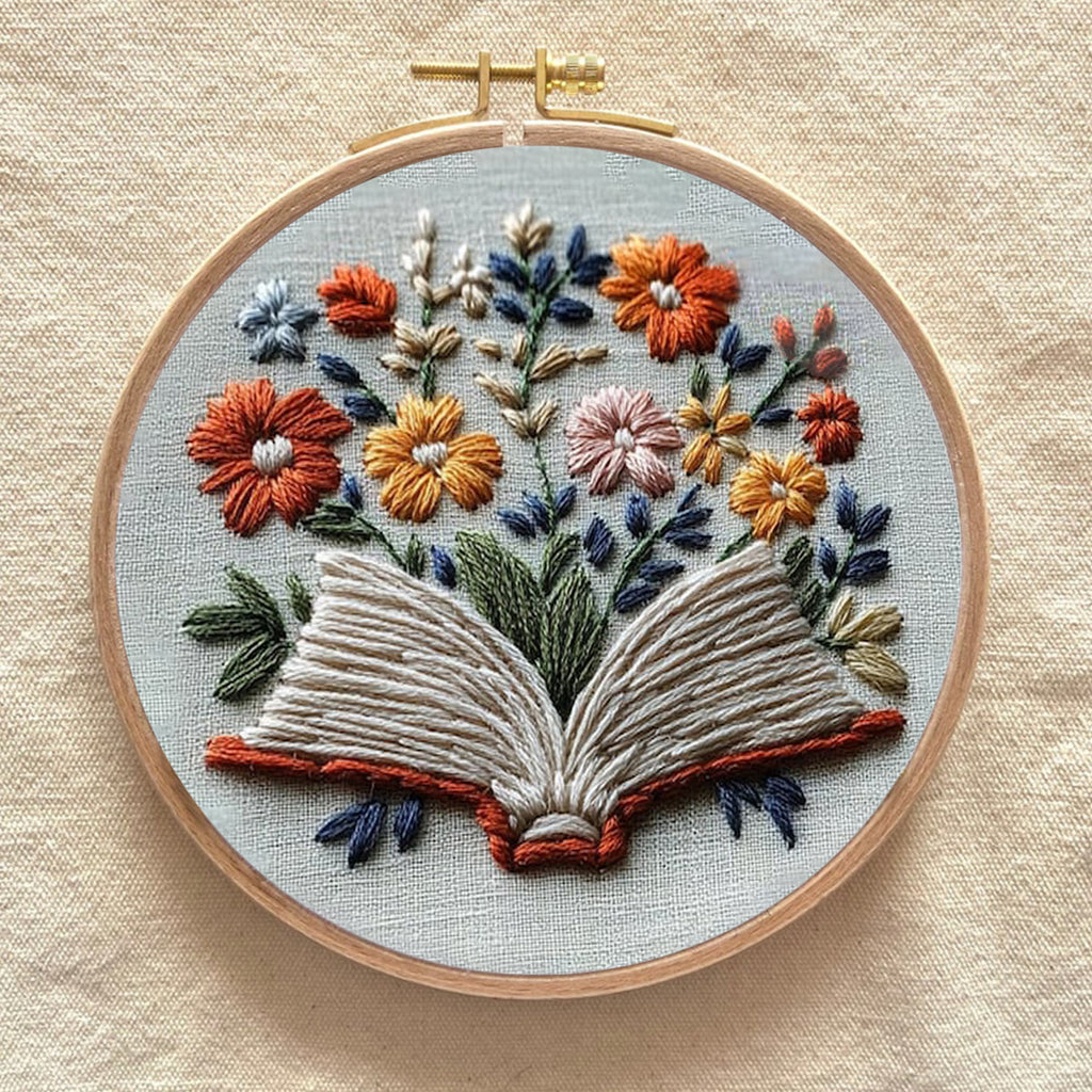 Rubbyoo Embroidery Kit - Blooming Pages | Starter Kit Wall Decor - image 8