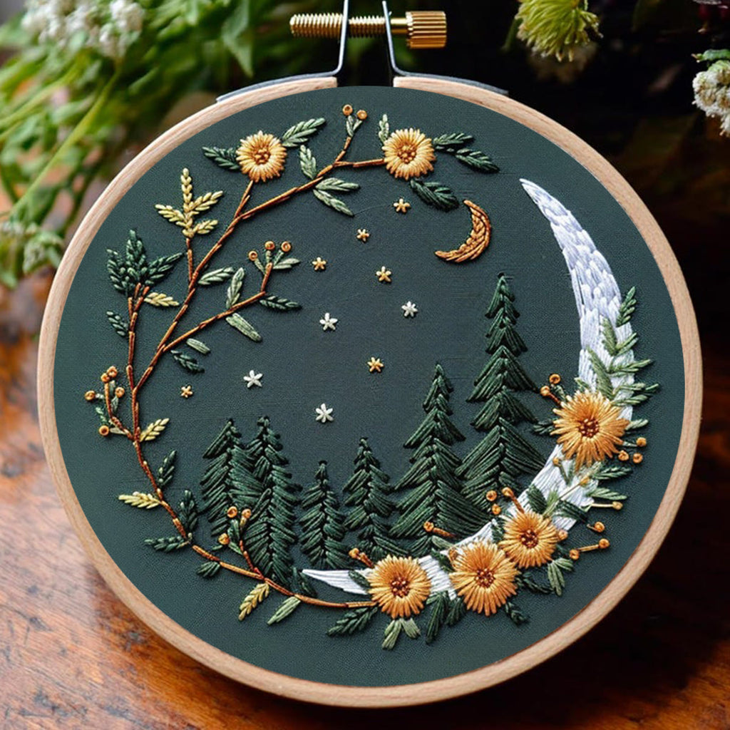 Rubbyoo Embroidery Kit - Moonlit Meadow | DIY Craft Kits For Craft Lover - image 5