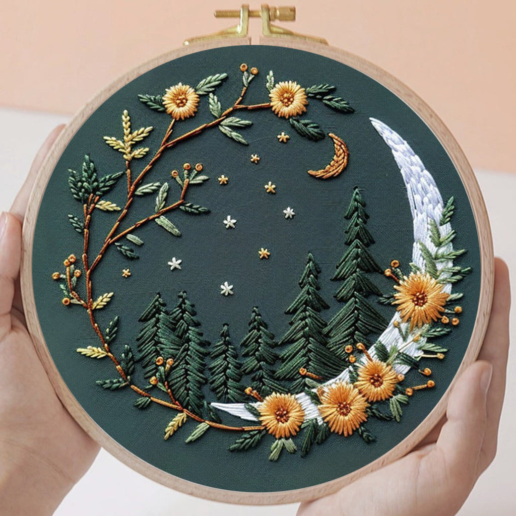 Rubbyoo Embroidery Kit - Moonlit Meadow | DIY Craft Kits For Craft Lover - image 2