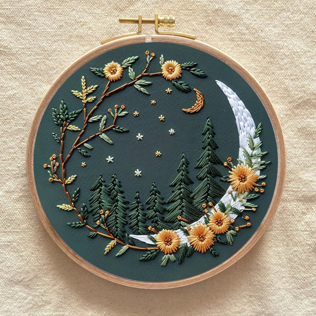 Rubbyoo Embroidery Kit - Moonlit Meadow | DIY Craft Kits For Craft Lover - image 8