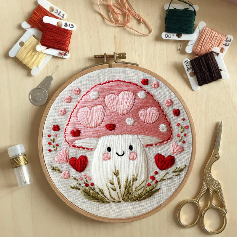 Rubbyoo Embroidery Kit -Love Shroom | Starter kit Needlework Gift - image 3