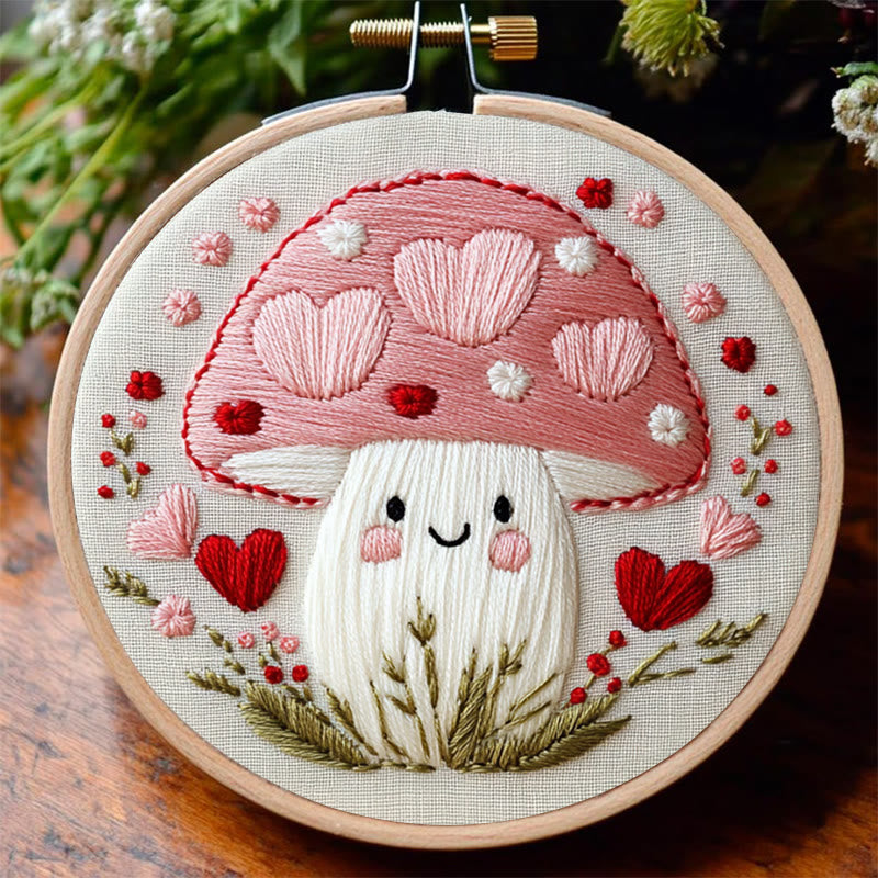Rubbyoo Embroidery Kit -Love Shroom | Starter kit Needlework Gift - image 5