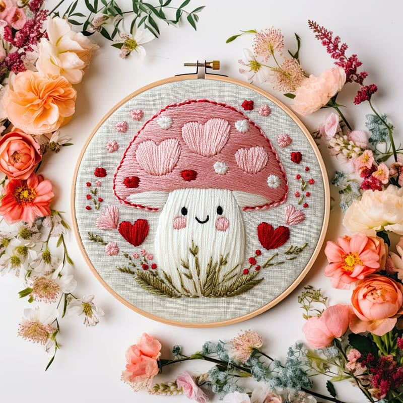 Rubbyoo Embroidery Kit -Love Shroom | Starter kit Needlework Gift - image 7