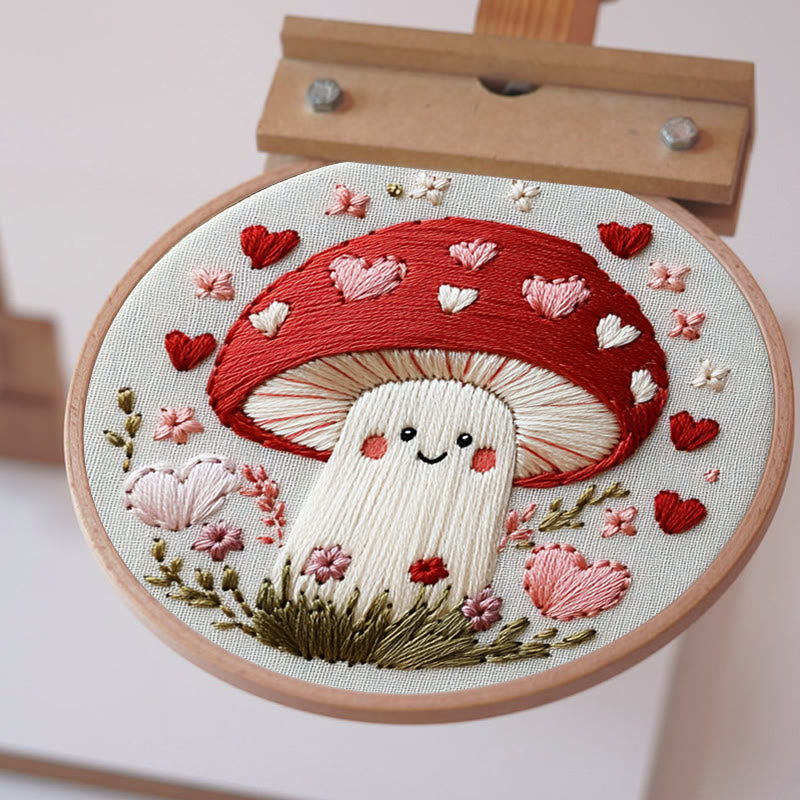 Rubbyoo Embroidery Kit -Heartfelt Mushroom | Hand Stitch For Craft Lover - image 5