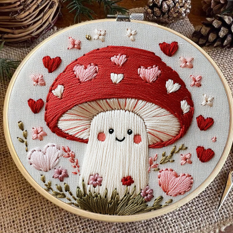 Rubbyoo Embroidery Kit -Heartfelt Mushroom | Hand Stitch For Craft Lover - image 6