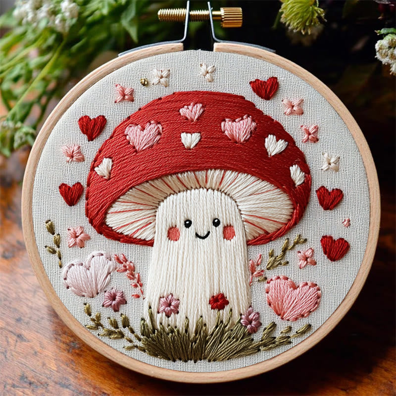 Rubbyoo Embroidery Kit -Heartfelt Mushroom | Hand Stitch For Craft Lover - image 7