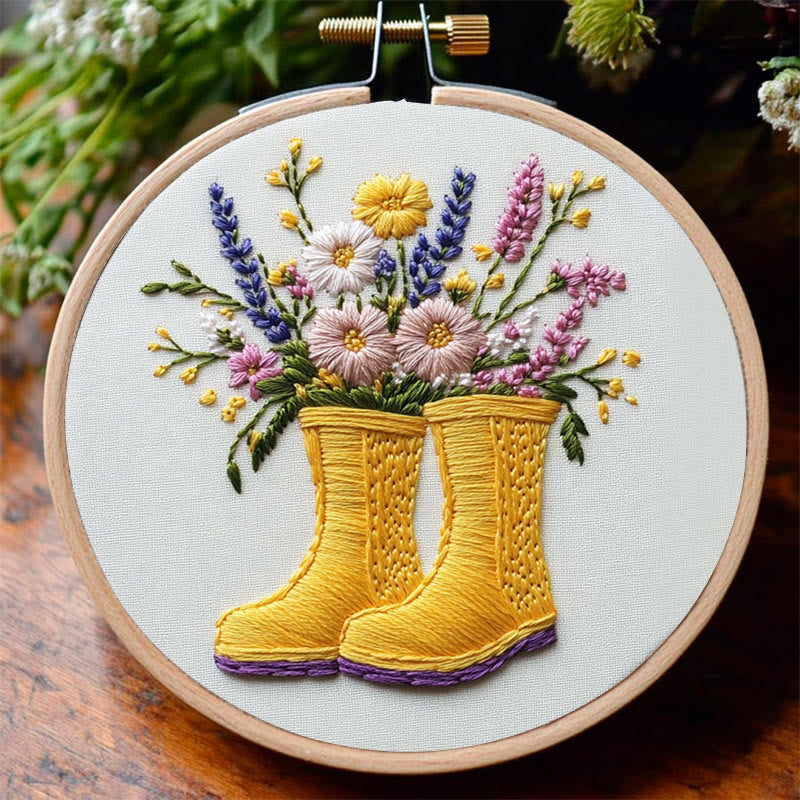 Rubbyoo Embroidery Kit - Boots of Bloom | For Craft Lover  DIY Craft Kits - image 5