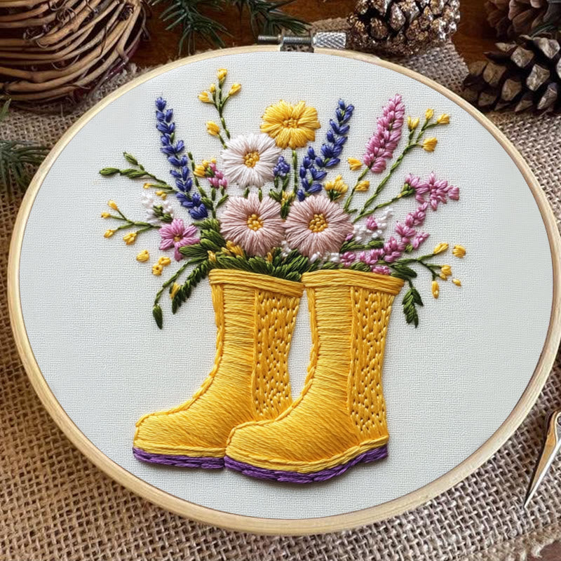 Rubbyoo Embroidery Kit - Boots of Bloom | For Craft Lover  DIY Craft Kits - image 6