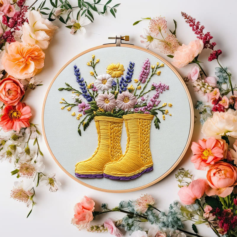 Rubbyoo Embroidery Kit - Boots of Bloom | For Craft Lover  DIY Craft Kits - image 7