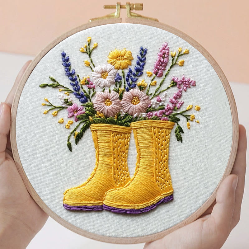 Rubbyoo Embroidery Kit - Boots of Bloom | For Craft Lover  DIY Craft Kits - image 4